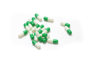 Green and White Size 00，00B，0el，0，1，2，3，4 Empty Gelatin Capsules