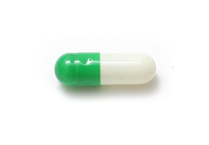 Green and White Size 00，00B，0el，0，1，2，3，4 Empty Gelatin Capsules