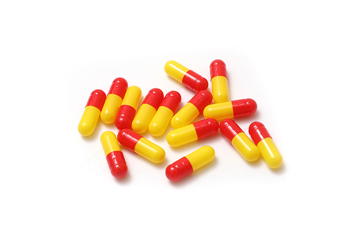 00，00B，0el，0，1，2，3，4 Red and Yellow Hard Empty Gelatin Capsules